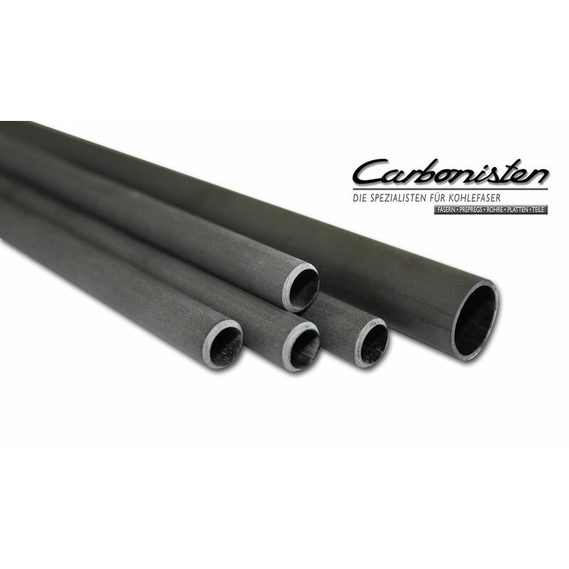 80700-0019-0030-1000-D CFK-Rohr (pultrudiert), 1,9 x 3,0 x 1000 mm  Carbon-Rohr Rundrohr Kohlefaser Carbonfaser