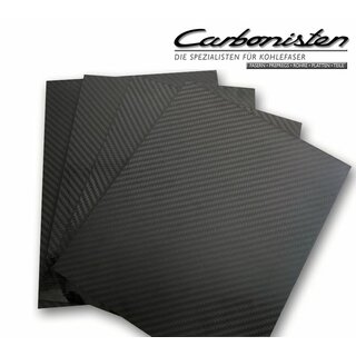 250 mm CFK Kohlefaser Carbon 0,5 1 1,5 2 mm Hochglanz Karbon-Platte 200 